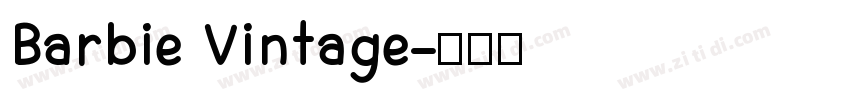 Barbie Vintage字体转换